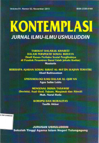 KONTEMPLASI JURNAL-JURNAL ILMU USHULUDDIN